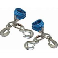 (image for) 68" Tow Bar Safety Cables 6000 lb Double Hook Coiled #643-2